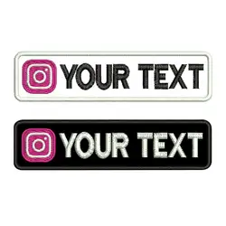 Parche bordado logo Instagram para mochila con soporte de velcro