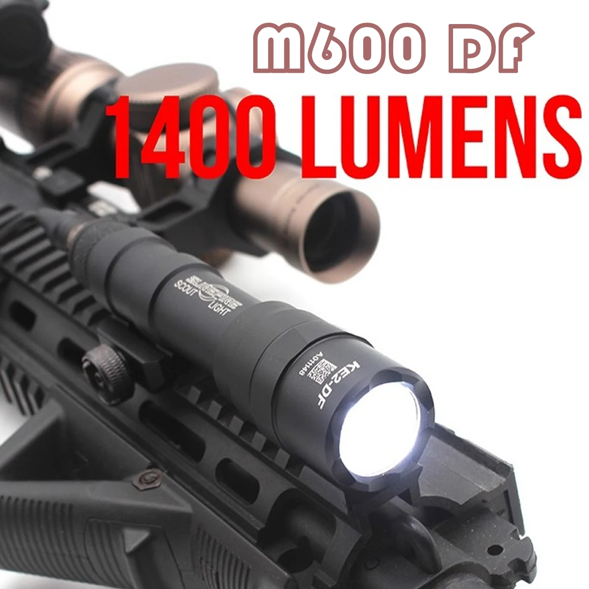 Linterna táctica Surefire M600 M600DF de 1400 lúmenes, interruptor de presión de doble función, potente luz de explorador de caza, compatible con riel de 20mm - imagen 2