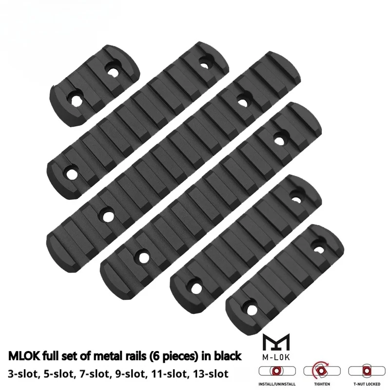 Rieles tácticos Mlok, placas de riel MOE, rieles de cuero CNC de nailon metálico, soportes de guardamanos de 20 mm, accesorios universales Keymod, SMR