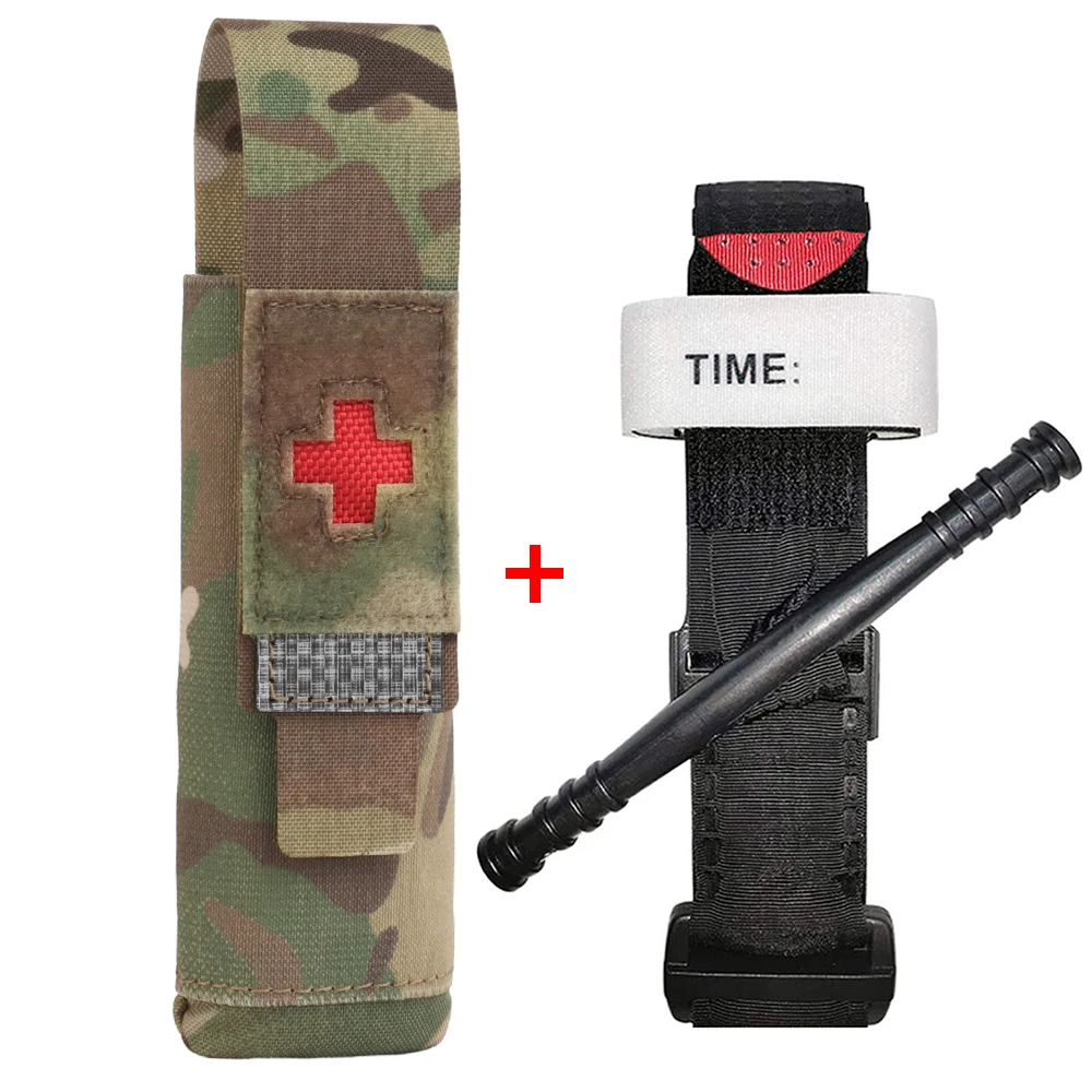 Bolsa de equipo al aire libre para acampar, Picnic, suministros de emergencia, bolsa de almacenamiento, cinturón táctico, portador de placa, bolsas de torniquete de caballero - imagen 3