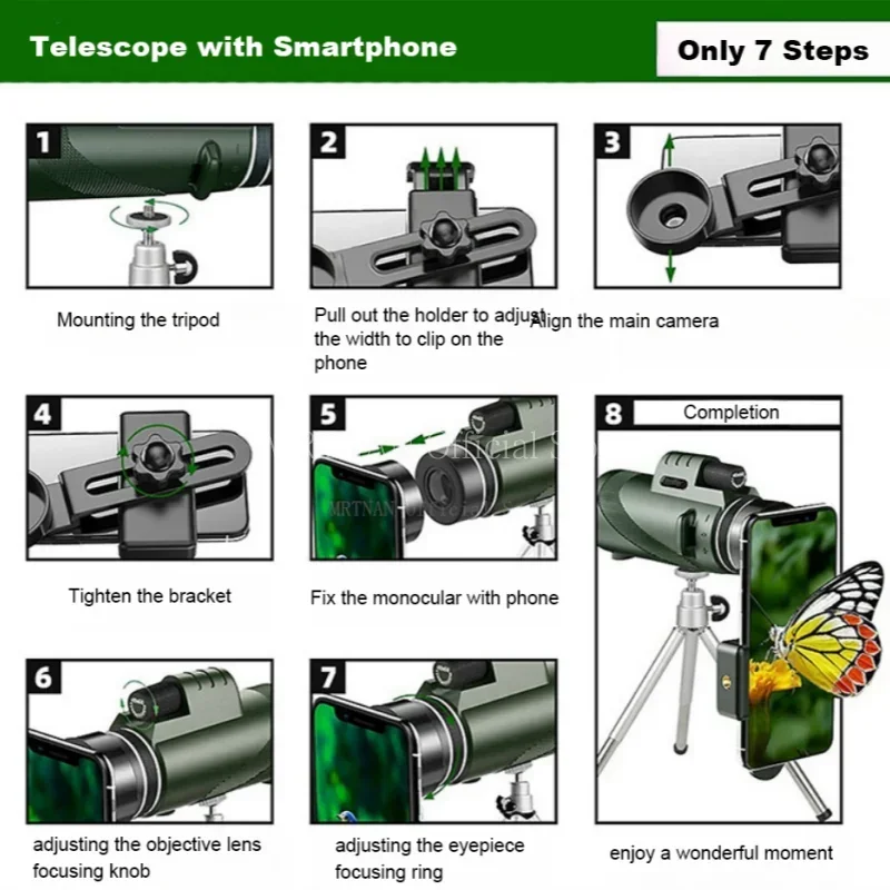 Telescopio portátil con Zoom HD de 5000M, plegable de larga distancia, Mini telescopio potente para caza, deportes, Camping al aire libre, Viajes - imagen 5