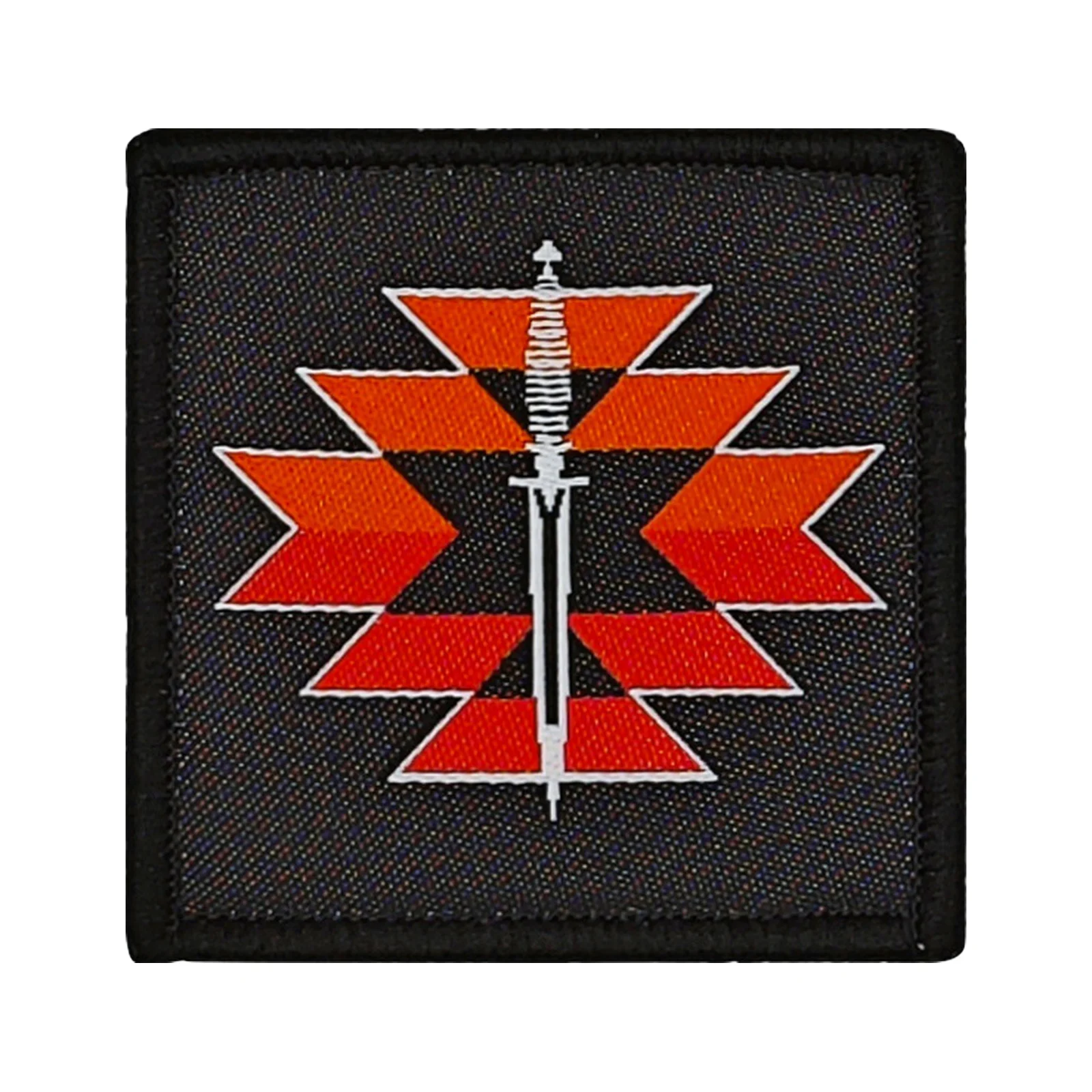 Emblema de espada geométrica, parche de Velcros, Meme divertido, cierre de gancho y bucle, insignia bordada para mochila táctica Molle, chaqueta, gorras