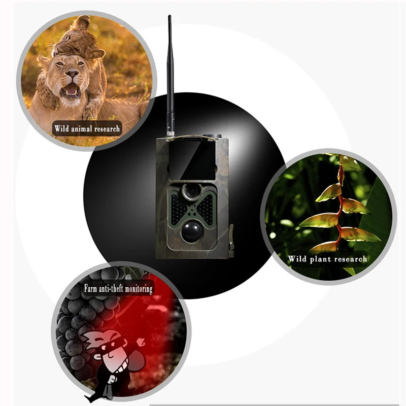 HC-550M 2G MMS cámara de rastreo de caza cámara de visión nocturna infrarroja para investigación de vida silvestre y monitoreo de granja transmisión en tiempo Real - imagen 4