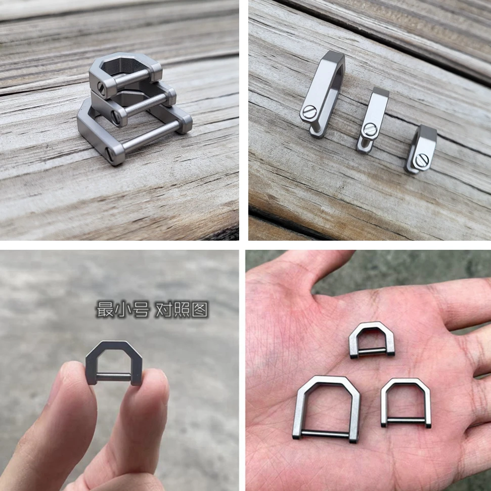 1X aleación de titanio Tc4 tamaño grande, mediano y pequeño, llave en forma de D, pestillo de conexión rotativa, corte de cable NC - imagen 3