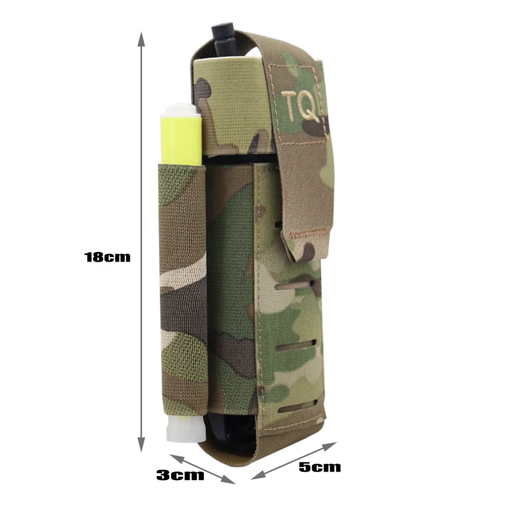 Bolsa de torniquete táctico, soporte TQ, Kit de trauma de desplegado rápido, almacenamiento con Panel de bucle de gancho para sistema Molle, cinturón, chaleco de caza - imagen 5