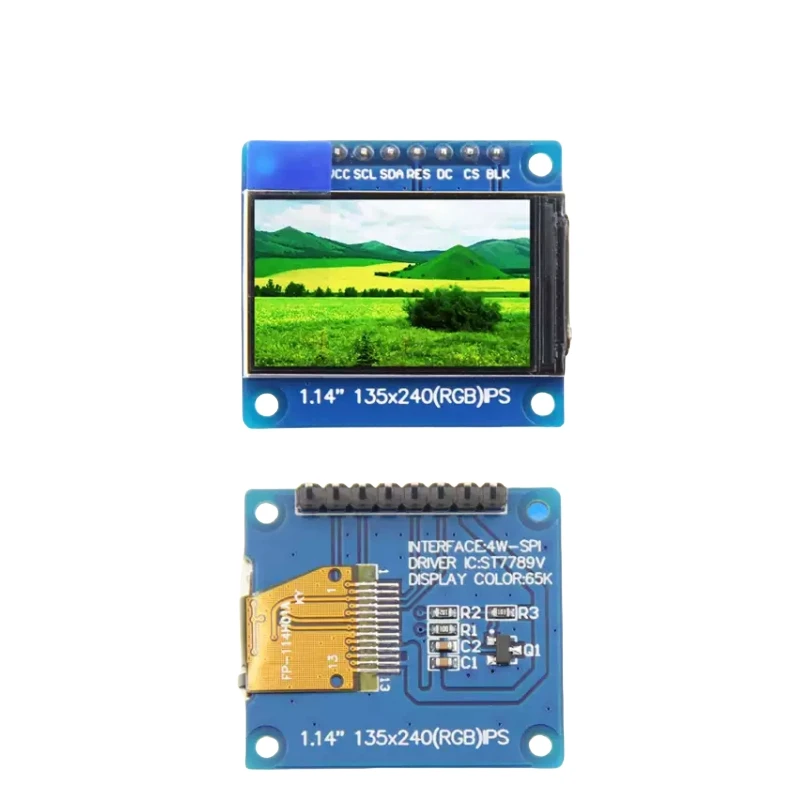 Módulo de pantalla OLED IPS de 1,14 pulgadas pantalla LCD 135*240 RGB TFT para Arduino 135x240 ST7789 placa LCD SPI a todo Color HD OLED 8 pines - imagen 4