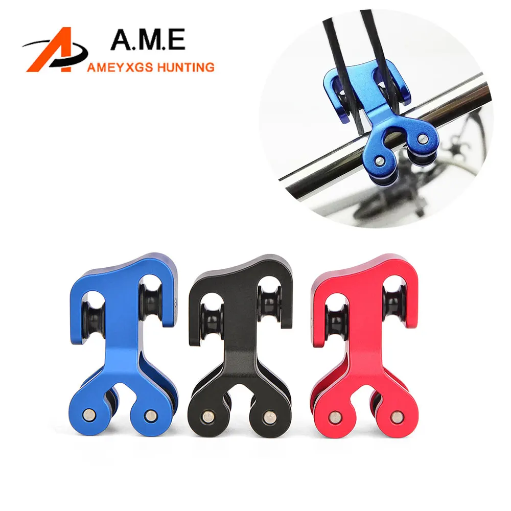 Separador de cuerdas de arco compuesto, rodillo de aleación de aluminio, Cable deslizante, polea deslizante para tiro con arco, caza, 1 ud.