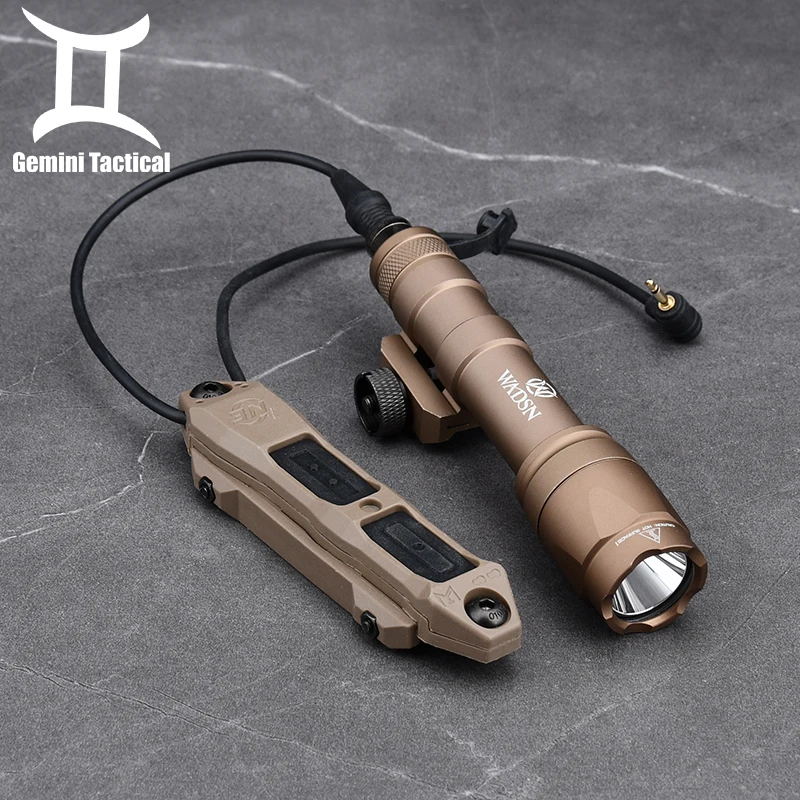 WADSN-Juego de linterna LED de Metal M300A Scout Light M600C, M300, interruptor de presión Dual, compatible con m-lok Keymod, Riel de 20MM - imagen 2