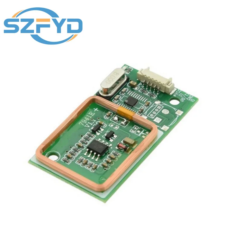 Lector RFID módulo inalámbrico UART 3 pines 125KHz lectura de tarjetas EM4100 8CM DC 5V para Arduino IC tarjeta PCB Kits de sensores de antena - imagen 4