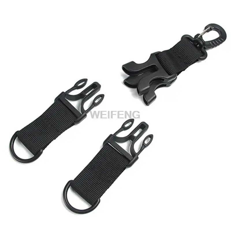 LLavero de mosquetón táctico de 1/3 piezas, gancho en forma de D, cuerda de escalada, antipérdida, hebilla colgante para acampar, accesorios militares de caza - imagen 3