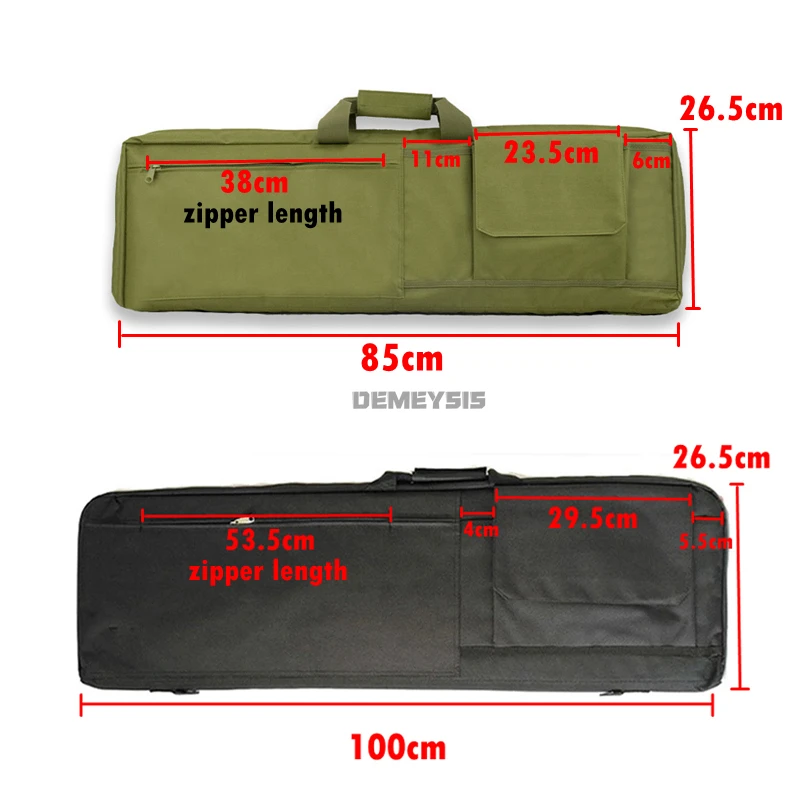 Bolsa táctica para Rifle de 85cm / 100cm, estuche de tiro Airsoft, caza CS, juego de guerra, bolsas de hombro para pistola con relleno de algodón extraíble - imagen 3