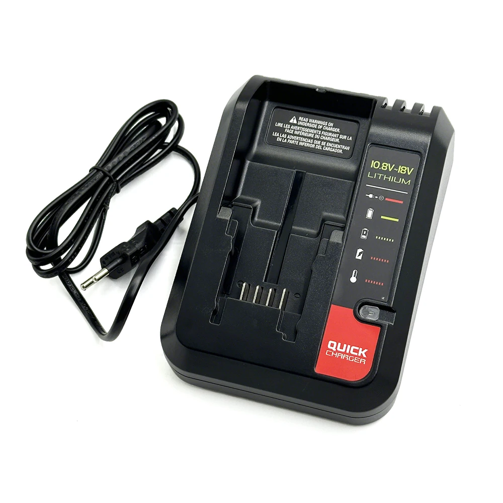 Cargador de batería de litio 2A, carga rápida para Black And Decker Stanley modelo LBXR20 LBXR20B ASL186K ASL188K 18V herramientas 10,8-18V