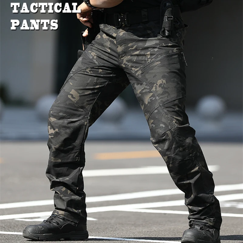 Pantalones tácticos de camuflaje Mc para primavera y otoño, equipados con múltiples bolsillos, resistentes al desgaste, para exteriores, pantalones especiales sueltos