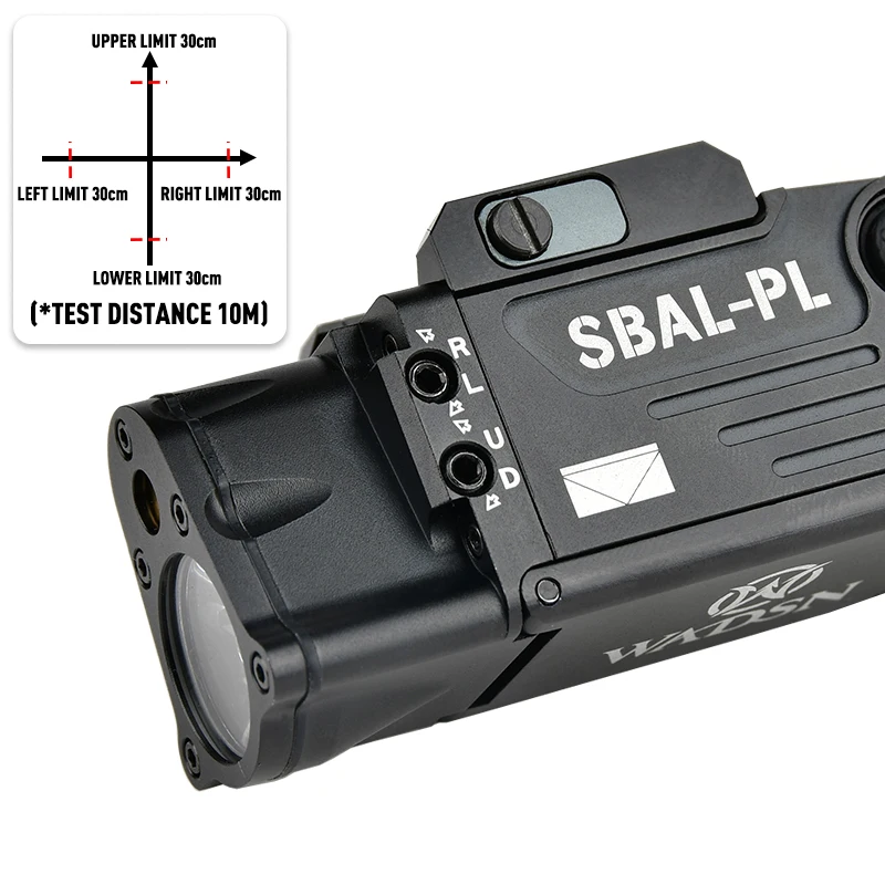 WADSN-linterna láser táctica SBAL PL, lámpara láser roja y verde, luz de explorador Airsoft CNC de Metal, equipo de caza al aire libre apto para riel de 20mm - imagen 4