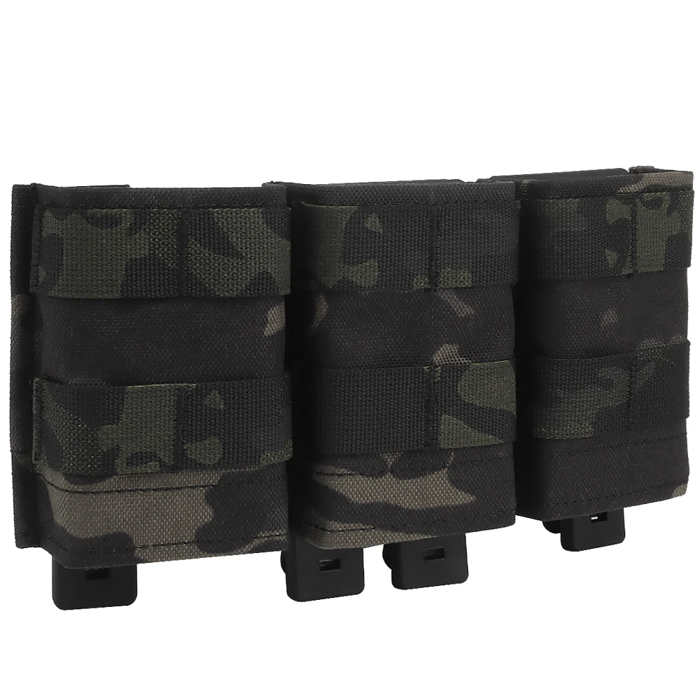 Bolsa táctica Triple de longitud media 5,56 M4 KYWI para revistas Kydex, inserto de cuña, cinturón abierto, correa, Clip, accesorios para caza y Airsoft - imagen 2
