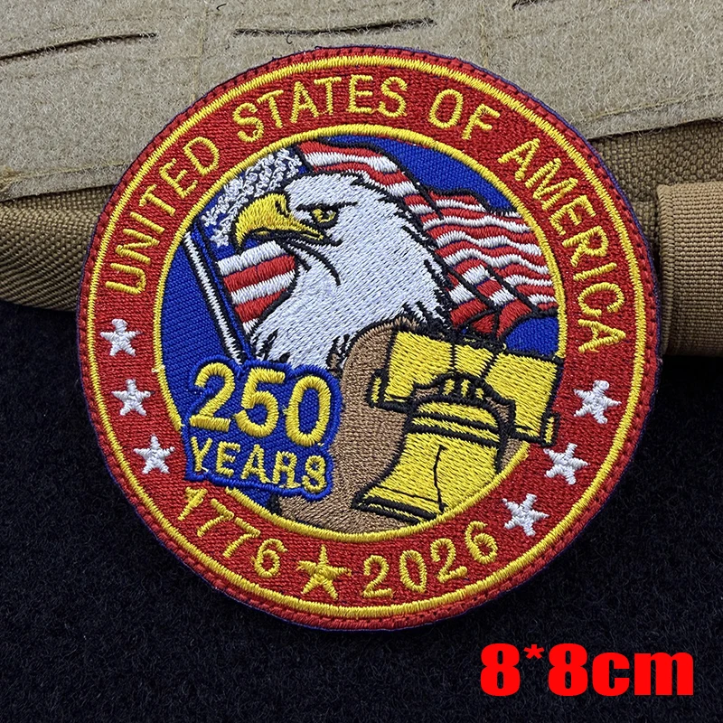 Parche bordado tipo velcro Estatua de la Libertad y águila para coser - imagen 5