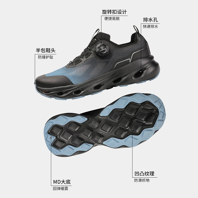 CAMSSOO zapatos Upstream para hombre, zapatos de senderismo para exteriores para mujer, zapatos de agua para senderismo, zapatillas de deporte de secado rápido de malla transpirable - imagen 4