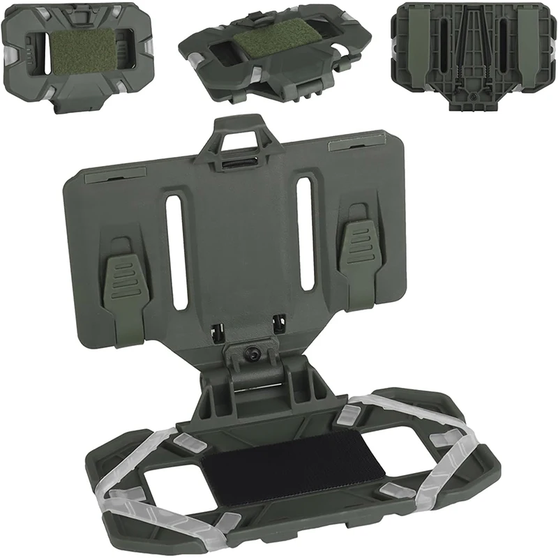 Portador de placa Airsoft, portador de teléfono Molle, tablero de navegación para deportes al aire libre, soporte plegable, chaleco táctico, soporte de aparejo para el pecho - imagen 3