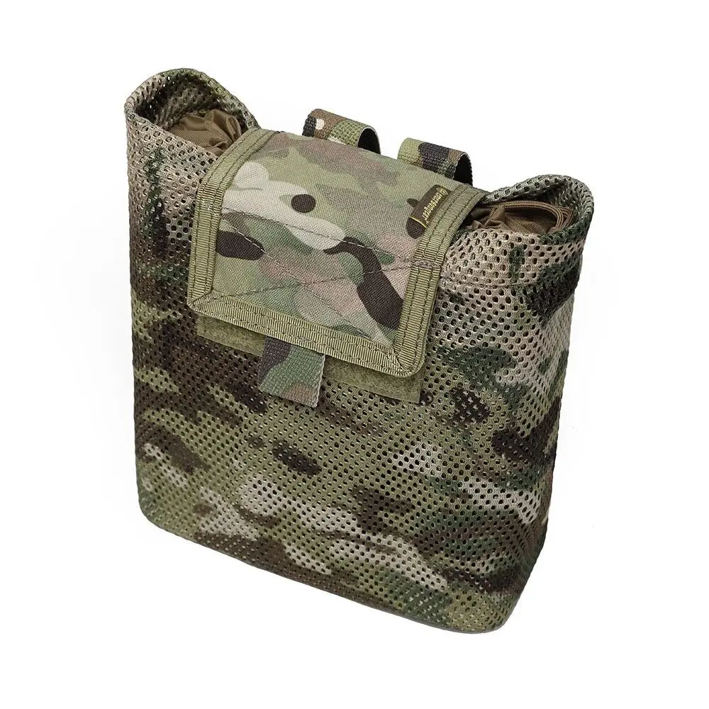 Emersongear-bolsa táctica Molle de malla para exteriores, bolsa de reciclaje plegable con cordón para revistas, bolsillo magnético de red - imagen 4