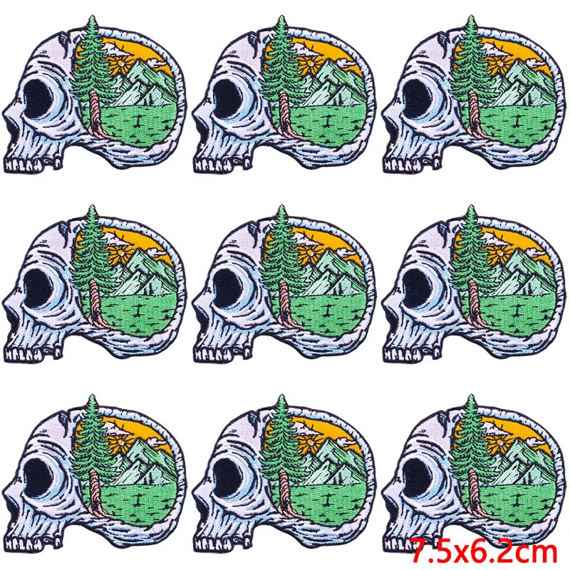 Parche de Camping al aire libre, parches para planchar para ropa, parches bordados en la naturaleza, parche Fusible para ropa, 10 Uds./lote - imagen 4
