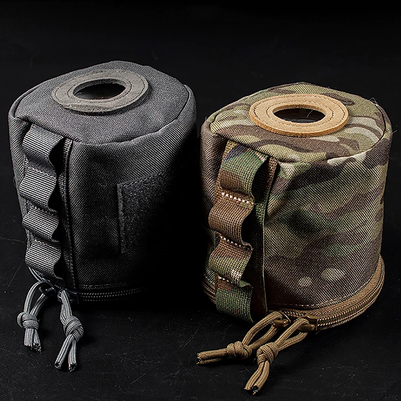 Soporte de papel higiénico portátil para acampar al aire libre, caja de almacenamiento de rollo de nailon, servilleta, bolsa MOLLE para acampar y senderismo - imagen 3