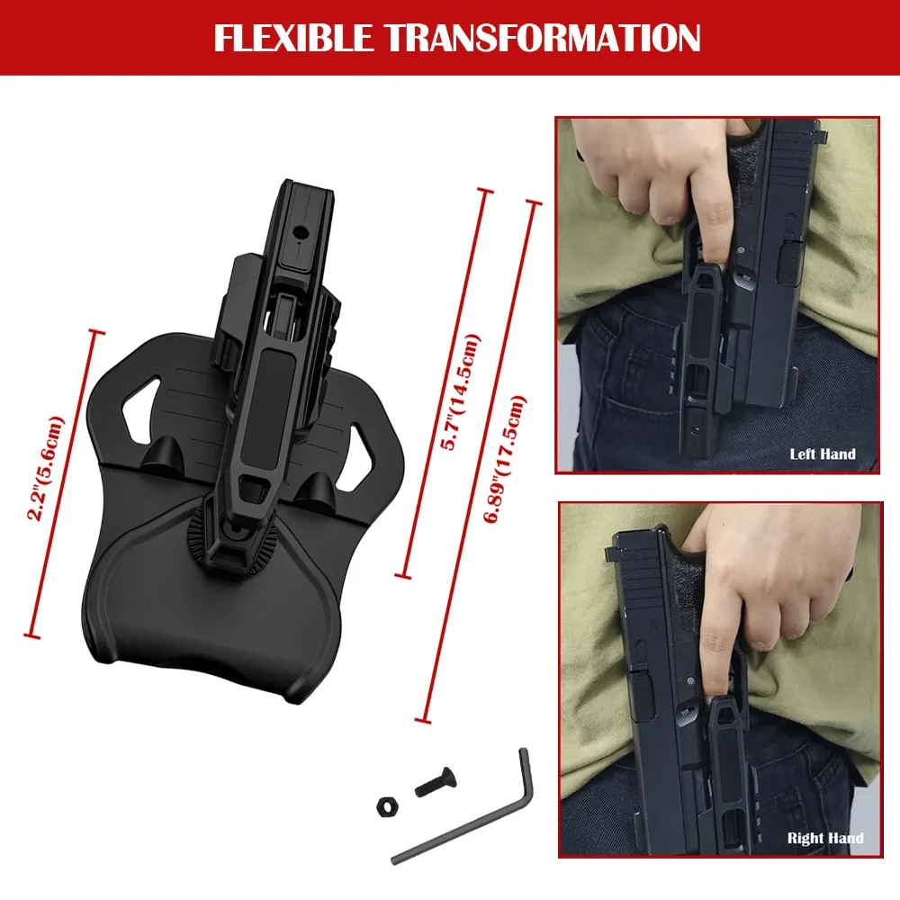 Funda para pistola Glock 9mm/SW40/357 que tiene una carril para pistola para todas las pila doble - imagen 4