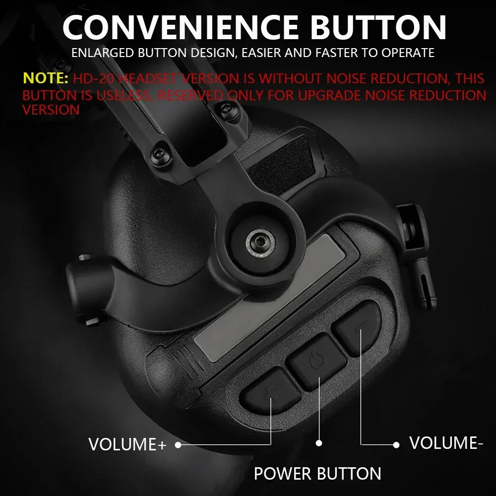 Auriculares tácticos GEN 5, auriculares con reducción de ruido para casco montado en la cabeza, 2 en 1, OPS Core ARC y Team Wendy M-LOK - imagen 5