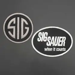 SIG SAUER parche moral militar táctico bordado con respaldo de gancho