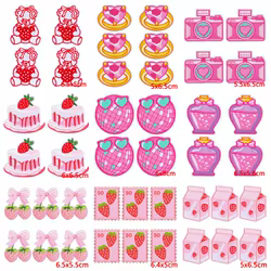 Parche bordado corazón rosa termoadhesivo - Aplicación ropa
