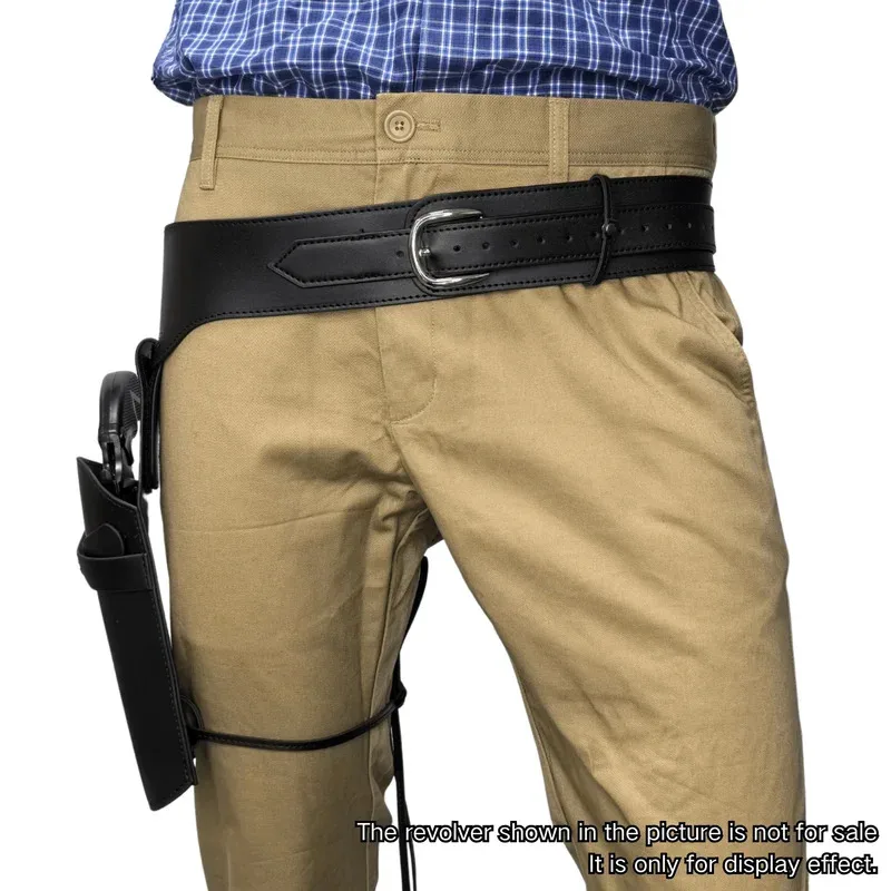 Funda para revólver de un solo barril occidental, funda para cinturón de revólver corto y largo, bolsa para revistas, accesorio táctico - imagen 5