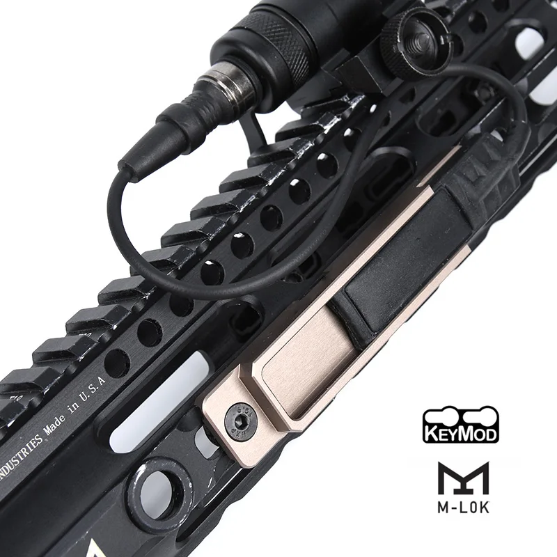 Accesorios tácticos con interruptor remoto, ranura de montaje para linterna SF, M300, M600, PEQ, DBAL-A2, M-LOK, Keymod, Panel de bolsillo para riel de caza - imagen 2
