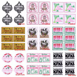 10 unids/lote Westcowboy Copywriting parches bordados en ropa letras de vaquero parche bordado hierro en parches para ropa DIY