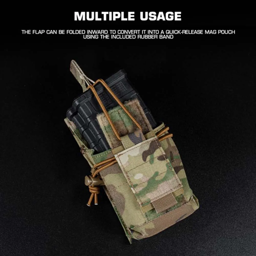 Bolsa para revistas multifunción táctica para exteriores, chaleco Molle, bolsa para artículos diversos, bolsa para Radio SS, portador doble de 5,56 Mag, camuflaje - imagen 4