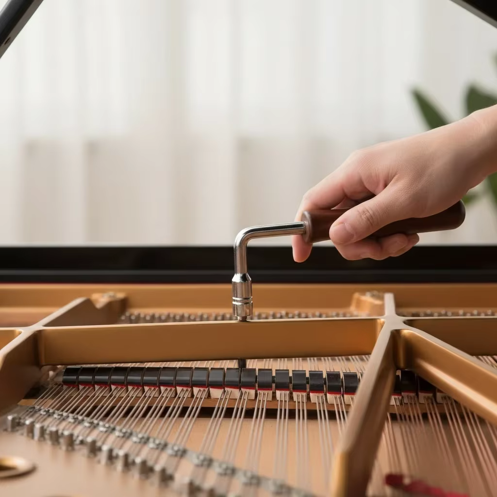 Llave de afinación de piano en L con martillo cuadrado profesional - imagen 2