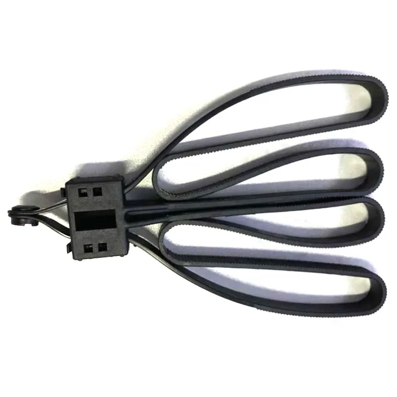 Correa de sujeción de plástico plegable desmontable de nailon negro, cinturón decorativo CS, correa de amarre para cables, color negro - imagen 3
