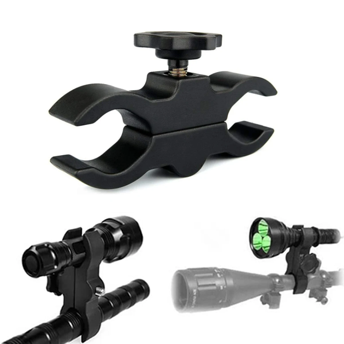 Soporte táctico Universal para linterna, riel y tubo de 20mm, Clip de tubo para linternas de 24-27mm, soporte para linterna 25,4, soporte para barriles de pistola - imagen 3