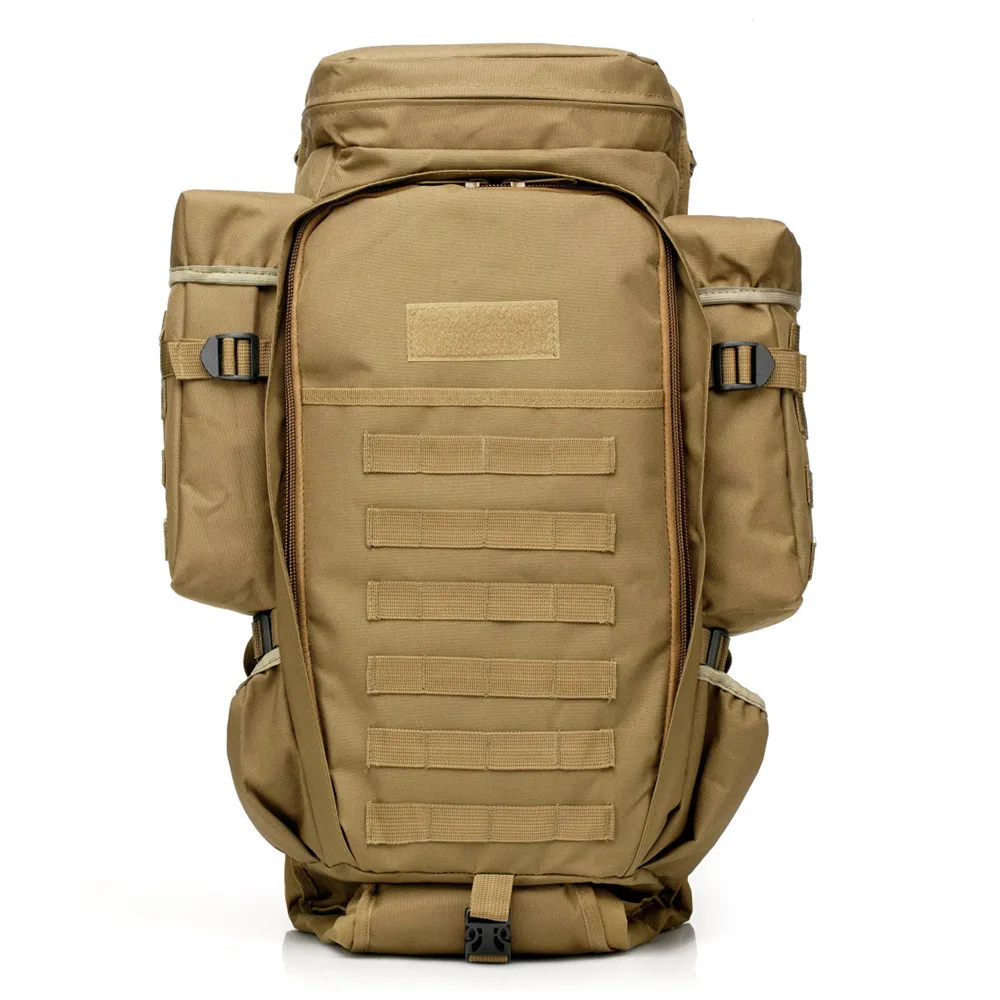 Mochila combinada para deportes al aire libre, senderismo, escalada, mochila táctica de camuflaje de 70L, bolsa de viaje resistente al desgaste impermeable - imagen 5