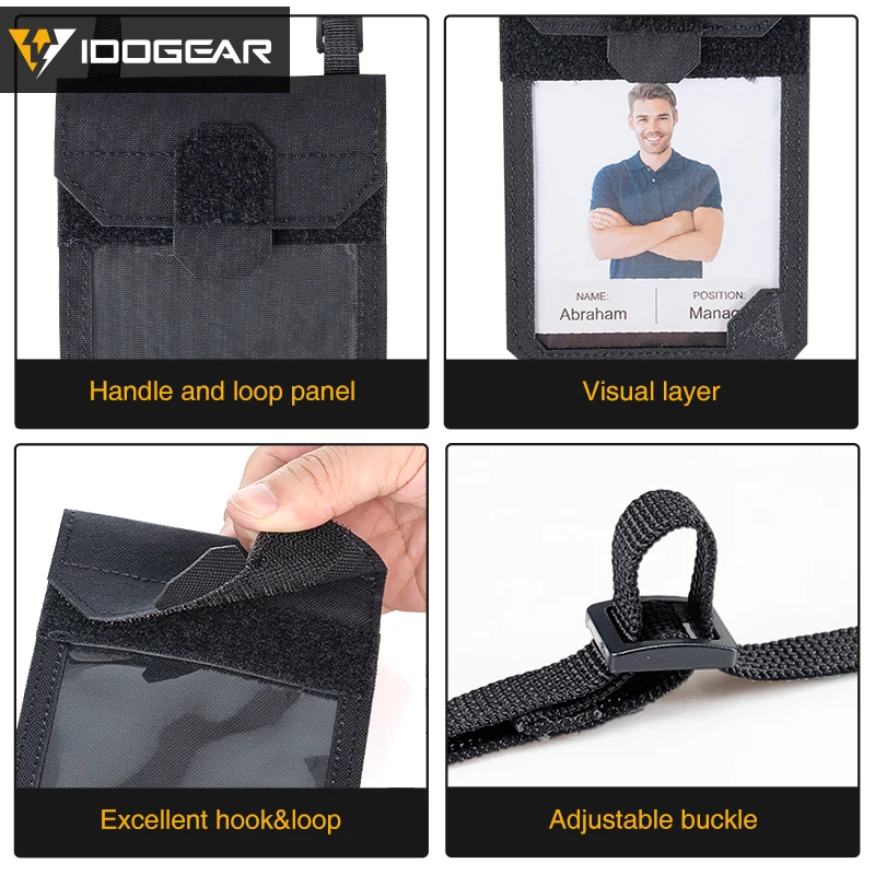 IDOGEAR-tarjetero táctico para identificación, cartera para tarjetas de crédito, cordón para el cuello, 35119 - imagen 5