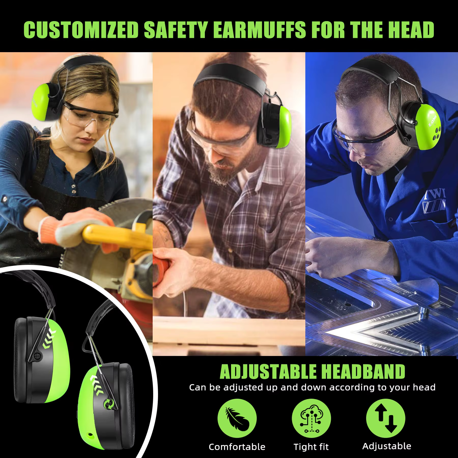 Auriculares protección auditiva Bluetooth – Orejeras antip ruido recargables - imagen 3