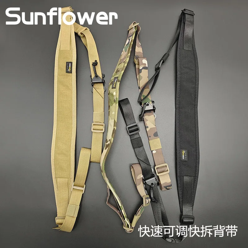 Correas de nailon Airsoft de 1/2 puntos, eslinga duradera multiusos para rifles, pistolas tácticas de un solo punto, eslinga para ajustar rápidamente la longitud del hombro - imagen 5