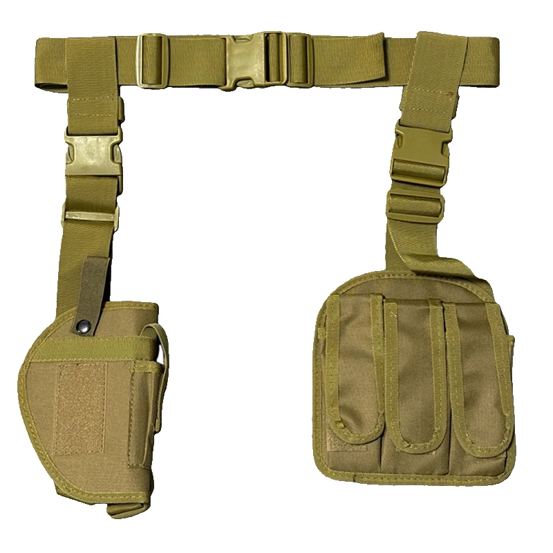 Funda táctica para muslo de pistola Tornado para G17 M9 1911, funda Oxford para pierna de pistola derecha con bolsa para revistas - imagen 2