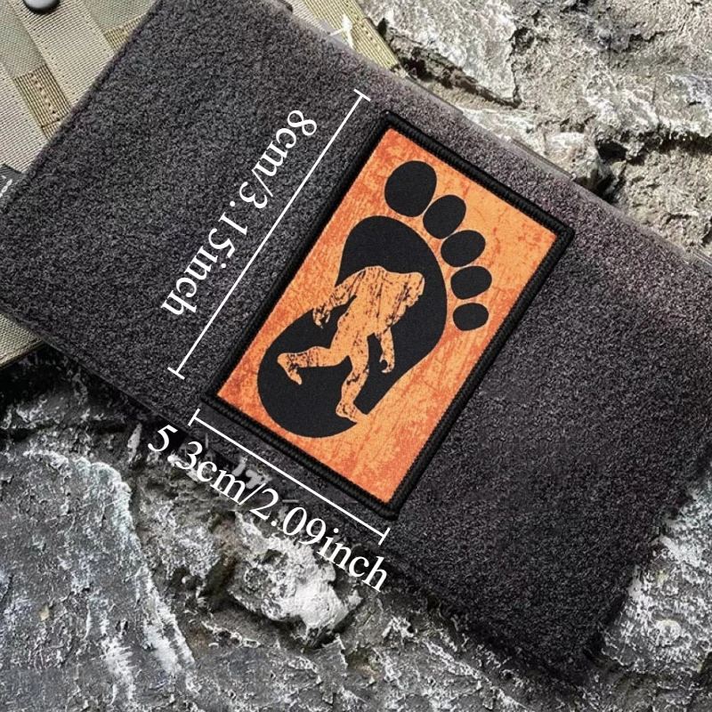 Parche divertido Bigfoot, insignia táctica de moral militar, gancho y bucle, mochila, accesorios de decoración de ropa, pegatina, brazalete - imagen 4