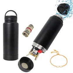 Vaso oculto acero inox con compartimento secreto para tarjetas y llaves