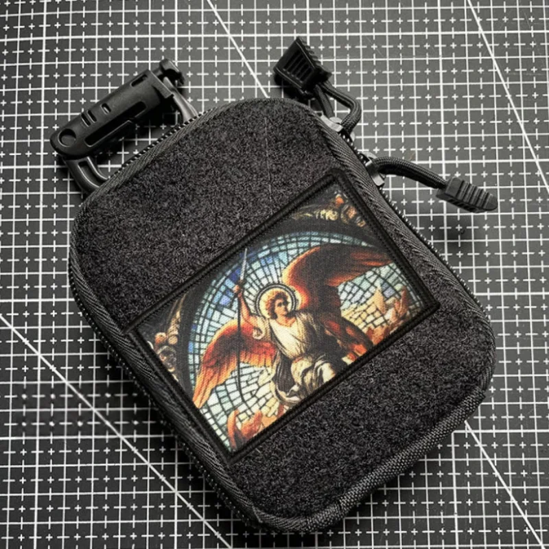 Parche con estampado de Arcángel Michael, insignia de moral táctica, brazalete con gancho y bucle, mochila, ropa, accesorios decorativos, pegatinas - imagen 2