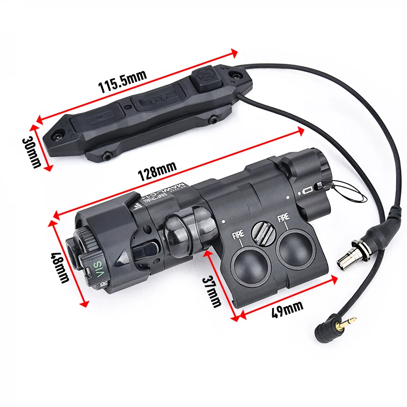 MAWL C1 Táctico de Metal - Láser de Alta Potencia Rojo/Verde/Azul para Puntería de Caza, Designador IR, Luz Estroboscópica y Interruptor para Visión Nocturna - imagen 5