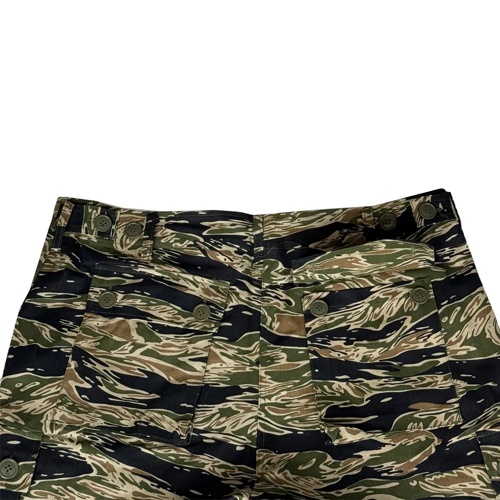 Pantalones de tigre de la guerra de Vietnam de la Segunda Guerra Mundial, pantalones de camuflaje, ropa de trabajo táctica TCU para exteriores, pantalones de entrenamiento a rayas de tigre - imagen 3