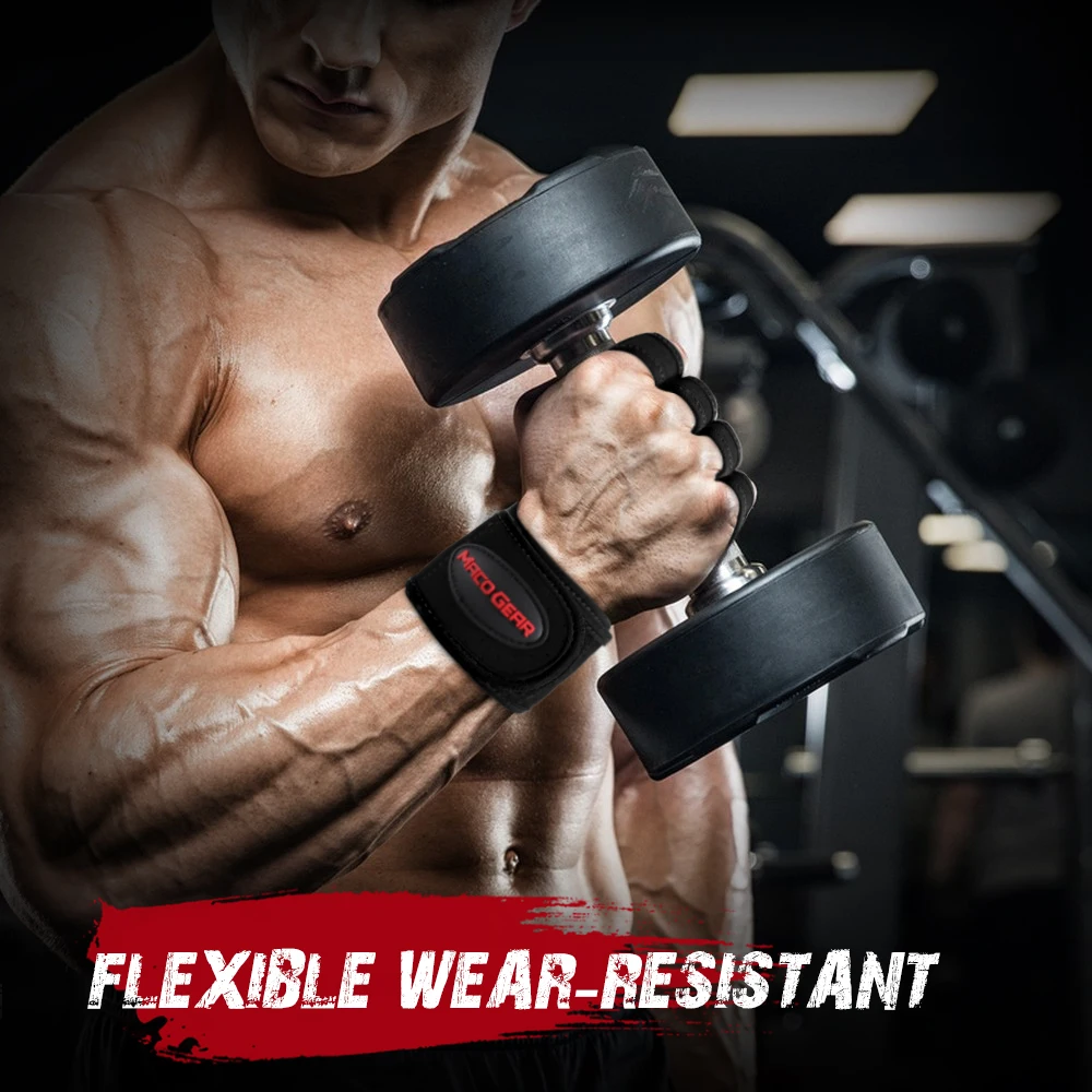 Guantes de entrenamiento de levantamiento de pesas para gimnasio, almohadilla antideslizante antigolpes, deporte, culturismo, gimnasio, mano, Protector de Palma - imagen 2