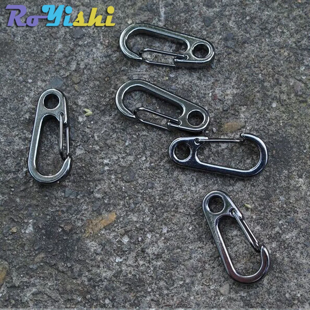 3 unids/pack llavero dividido de acero inoxidable cierres Clips gancho - imagen 3