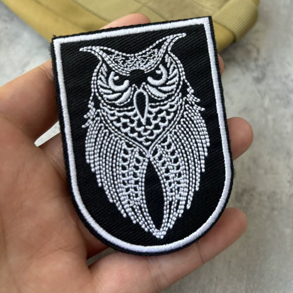 Parche táctico moral búho – Chevron bordado con velcro para mochila