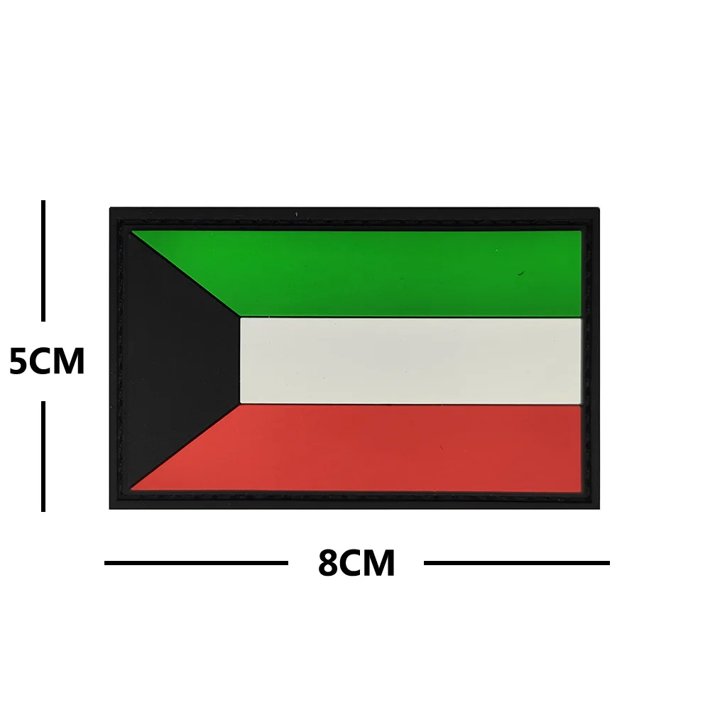 Parche de bandera nacional asiática de goma de PVC 3D, banderas asiáticas, insignias decorativas para hombro, gancho, brazalete trasero, apliques para ropa, mochila - imagen 5